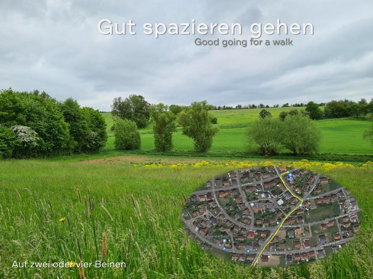 Lichtdurchflutetes Zimmer - Kaeppele Waldbuttelbrunn Kültér fotó